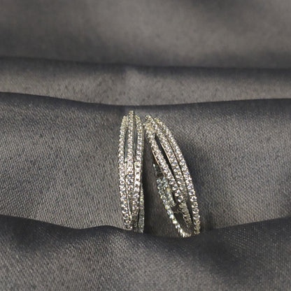 Silver Modern Luxe Hoop Earrings