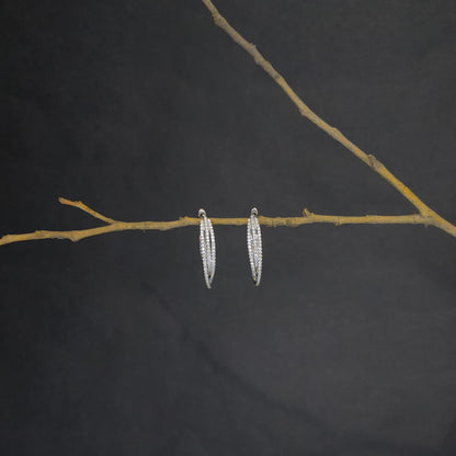 Silver Modern Luxe Hoop Earrings