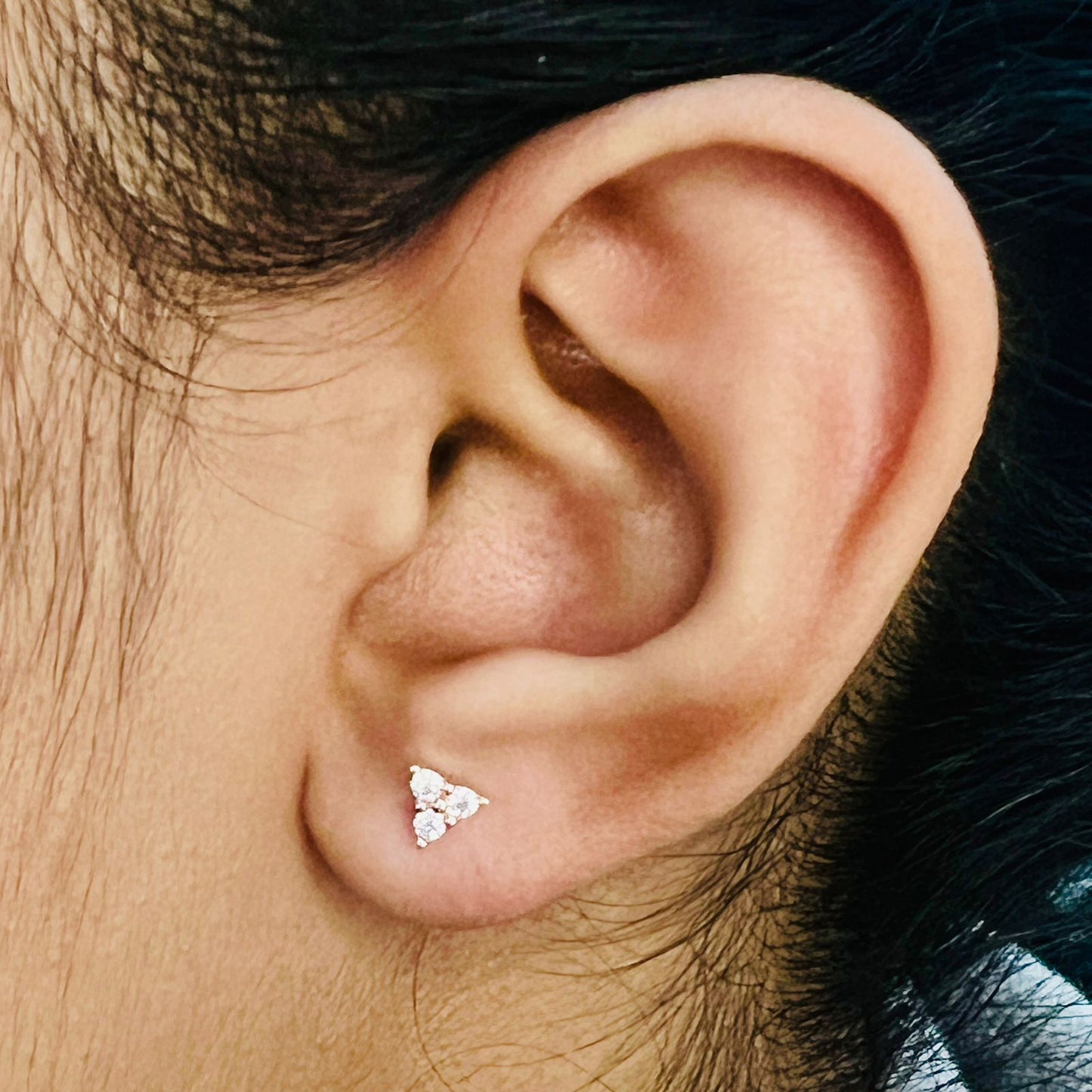 Rose Gold Plated Twin Layer Drop Necklace Set