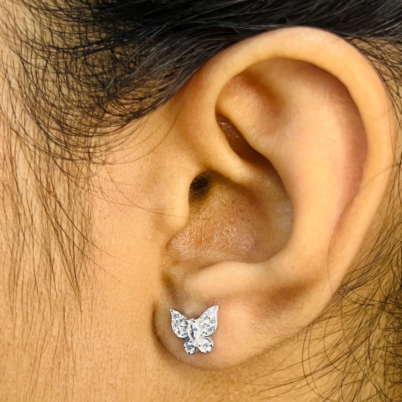 Silver Dainty Butterfly Necklace Set