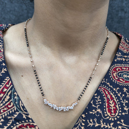 Rose Gold Plated Silver Drop Mangalsutra