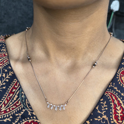 Rose Gold Plated Dewdrop Mangalsutra