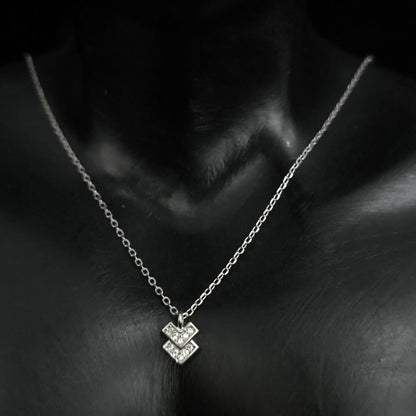 Silver Interlocking Loop Necklace