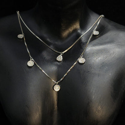 Silver Sparkle Stack Necklace