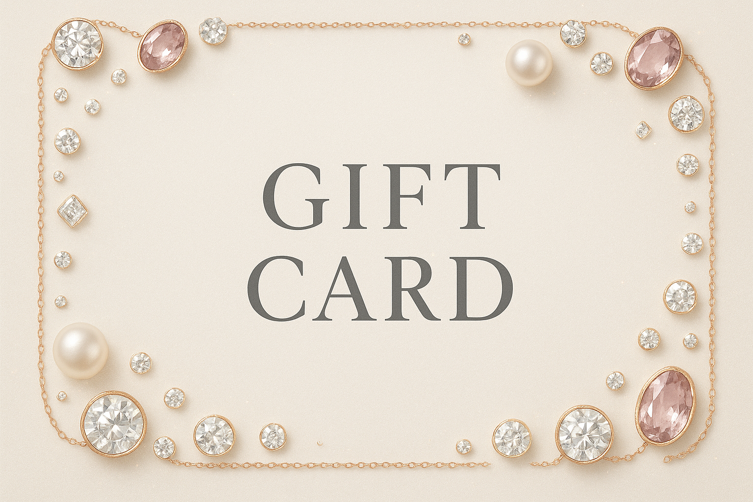 Gift card for jewellery