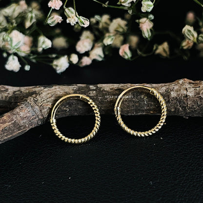 14K Solid Gold Daith Clicker