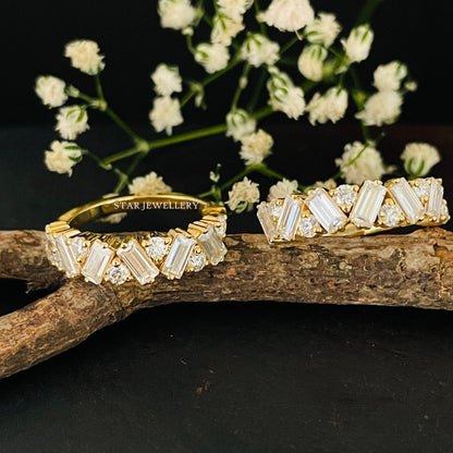 Baguette Diamond Hoop Earring
