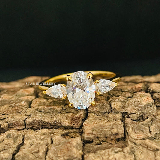 1.25 Ct Oval Cut IGI Certified Lab Grown Diamond Engagement Ring