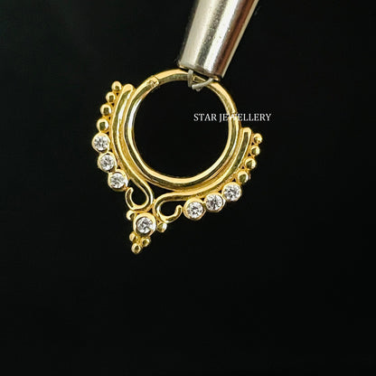 Bezel Set Diamond Daith Clicker