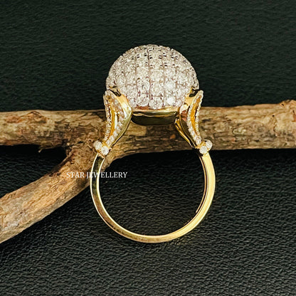 Pave Diamond Sphere Ring