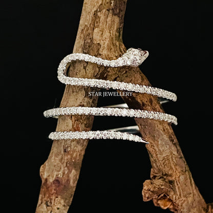 LAB Diamond Snake Ring