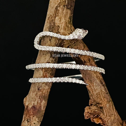 LAB Diamond Snake Ring