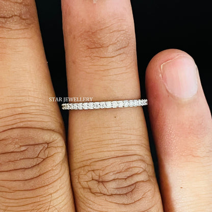 Diamond Eternity Thin Wedding Band