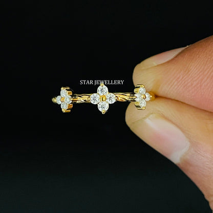 Four Stone Prong Set 14K Gold Ring