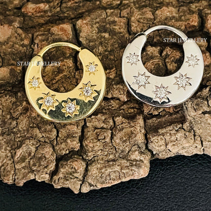 Lab Grown Diamond Crescent Septum Piercing
