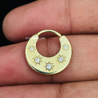 Lab Grown Diamond Crescent Septum Piercing