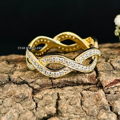 Lab Diamond Infinity Eternity Wedding Ring