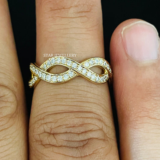 Lab Diamond Infinity Eternity Wedding Ring