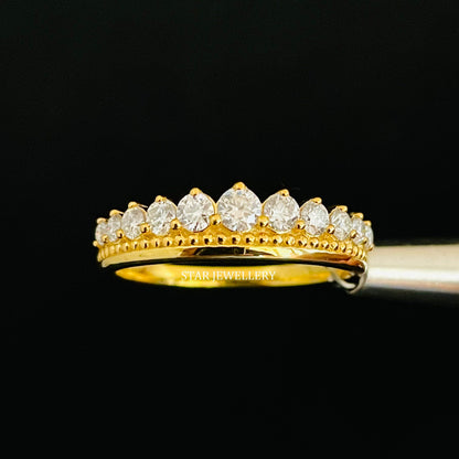 14K Solid Gold Lab Grown Diamond Matching Band for Solitaire Engagement Ring