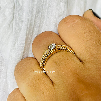 Bezel Set Single Stone Lab Grown Diamond Ring