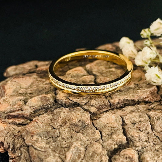 Solid Gold Pave Set Lab Grown Diamond Ring