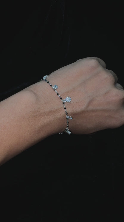 Rose Gold Plated Silver Starlight Charm Bracelet