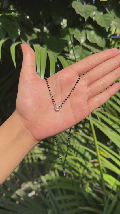 Silver White Stone Mangalsutra
