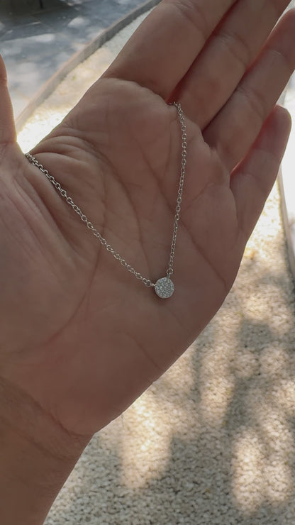 Silver Minimalistic Halo Necklace