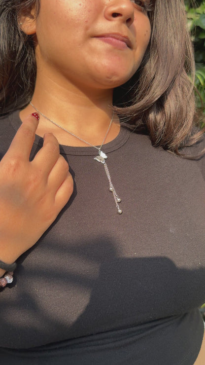 Silver Butterfly Effect Necklace