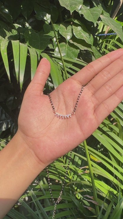 RoseGold Plated Silver Crown Mangalsutra