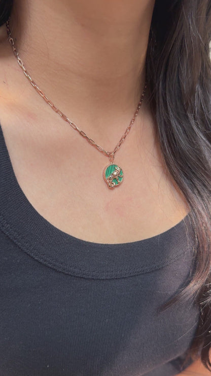 Rose Gold  Plated Silver Panther Necklace