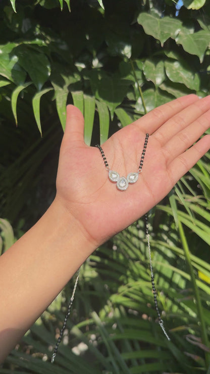 Silver Trinity Spark Mangalsutra