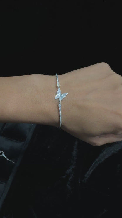 Silver Butterfly Bracelet