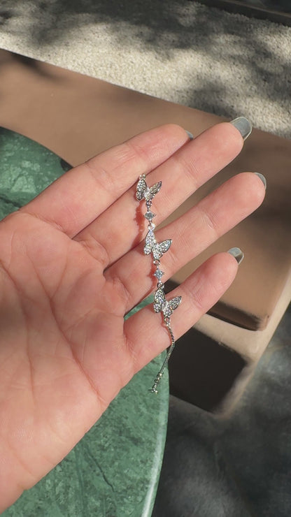 Silver Butterfly Kisses Bracelet
