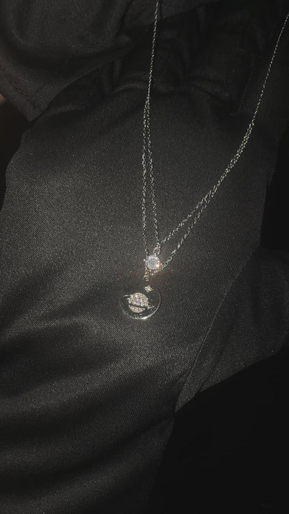 Silver Cosmic Orbit Pendant