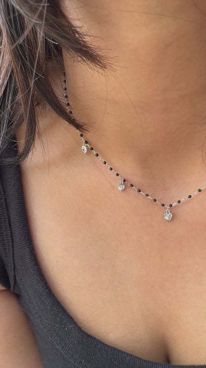 Silver Heart Glow Mangalsutra