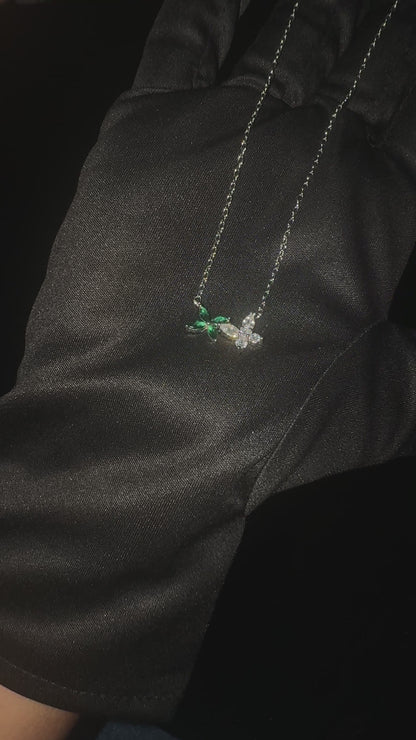 Silver Twin Flower Pendant