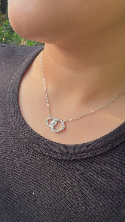 Silver Interlock Circles Pendant
