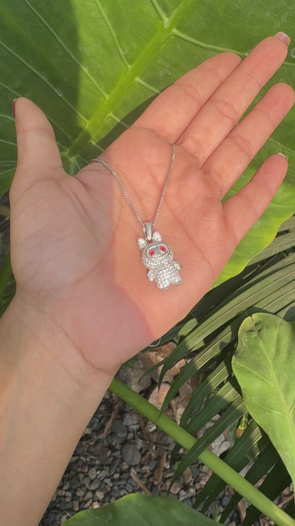 Silver Labubu Necklace