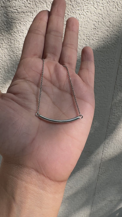 Silver Arc Necklace