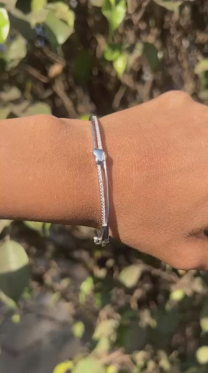 Silver Heartline Modern Bracelet
