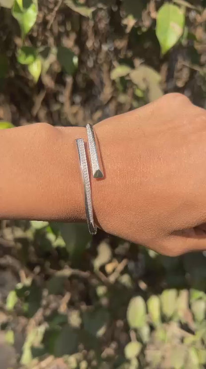Silver Eclipse Line Bracelet