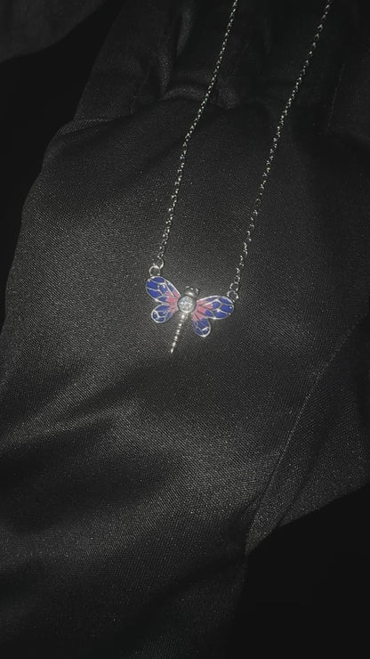 Silver Dragonfly Pendant