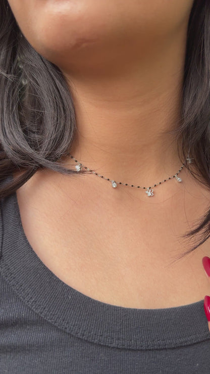 Silver Butterfly Blossom Mangalsutra