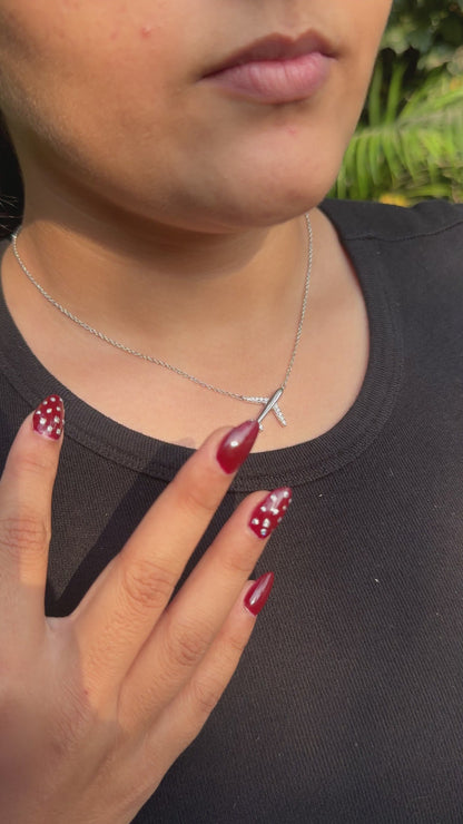 Silver Airplane Pendant