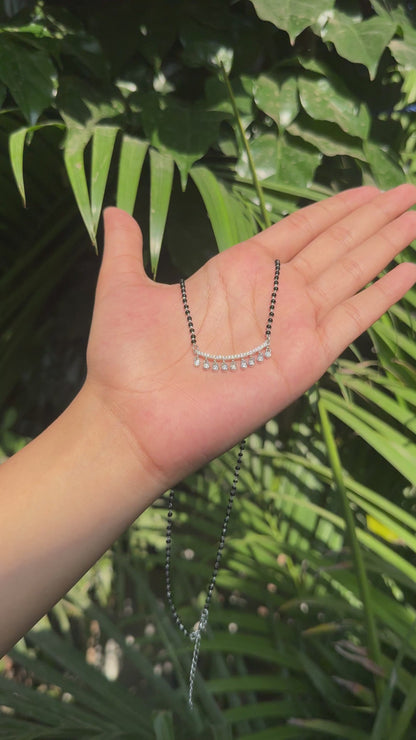 Silver Butterfly Blossom Mangalsutra