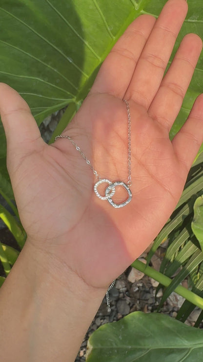 Silver Interlock Circles Pendant