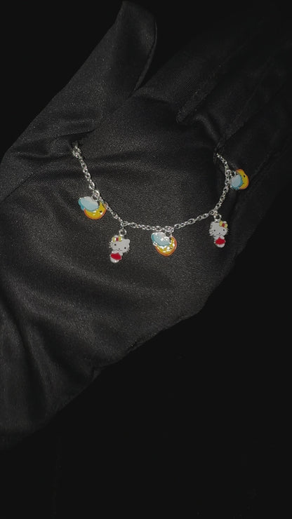 Silver Moonlight Kitty Baby Bracelet