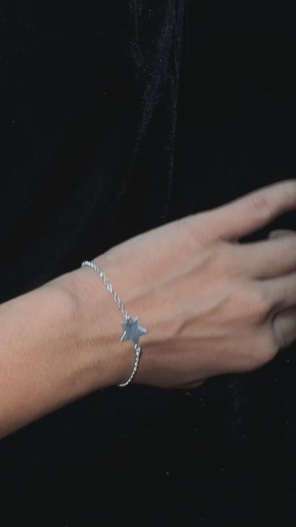 Silver Minimal Star Bracelet