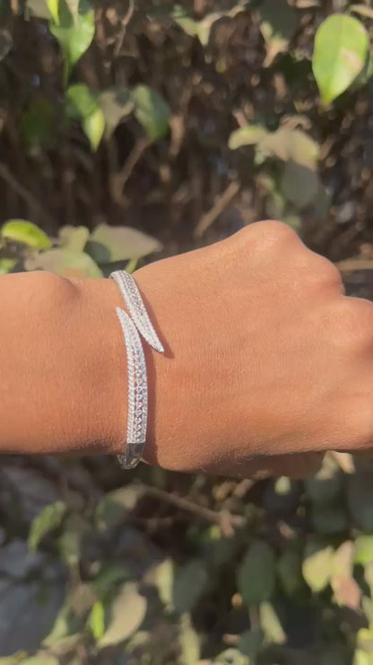 Silver Grace Curve Bracelet